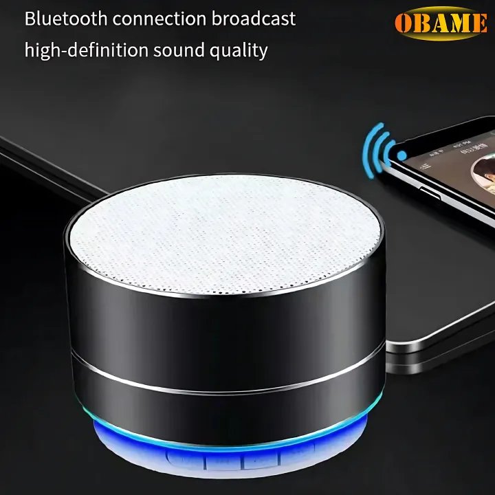 A10 Mini Wireless Bluetooth Outdoor Subwoofer Portable Speaker Radio Music Sound Box Aluminum Alloy FM Radio Music Mini Speaker