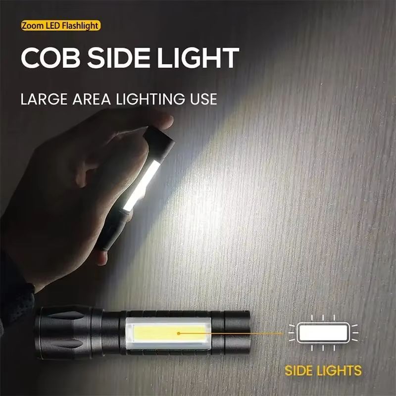 High Power Led Flashlight Portable Rechargeable Spotlights Camping Outdoor Light Lanterna Fishing Lamp Long Lasting Lamps Mini
