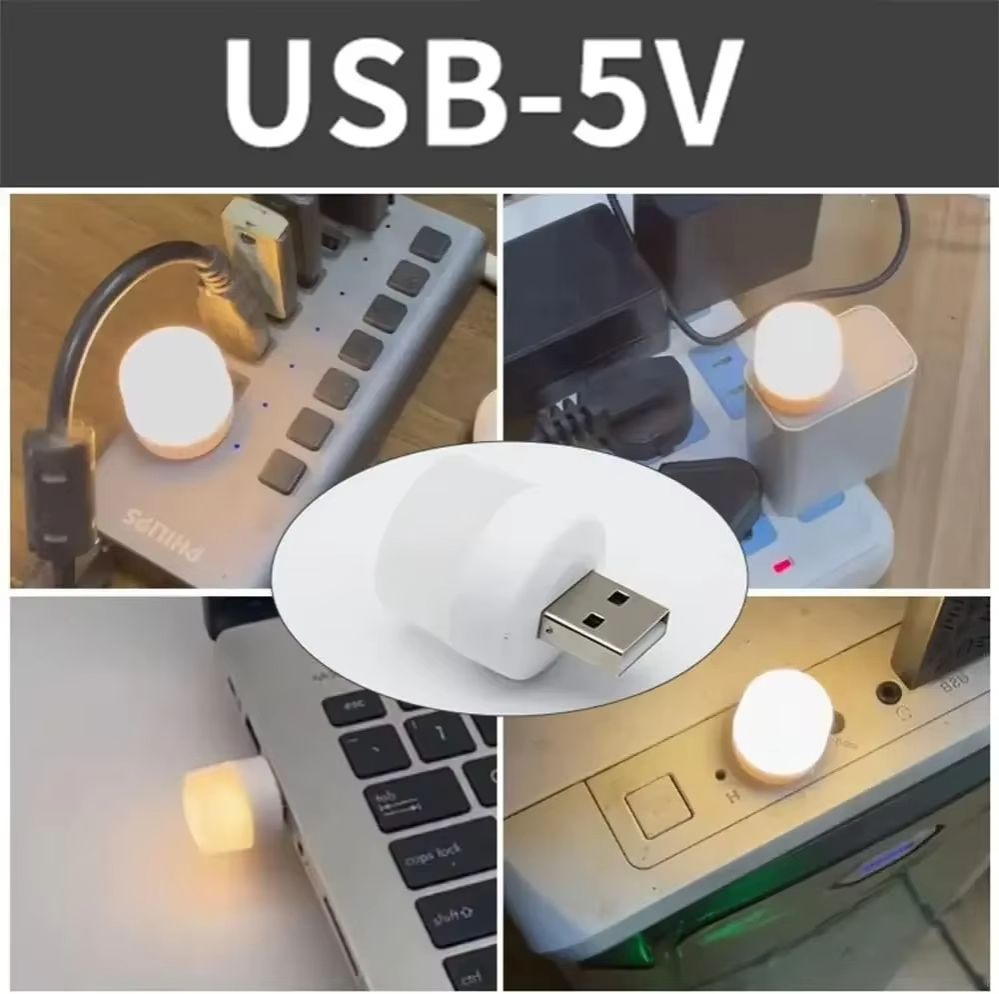 Lots Mini USB Night Light Bulbs Warm White Eye Protection Book Reading Light USB Plug PC Mobile Power Charging LED Lights Lamp