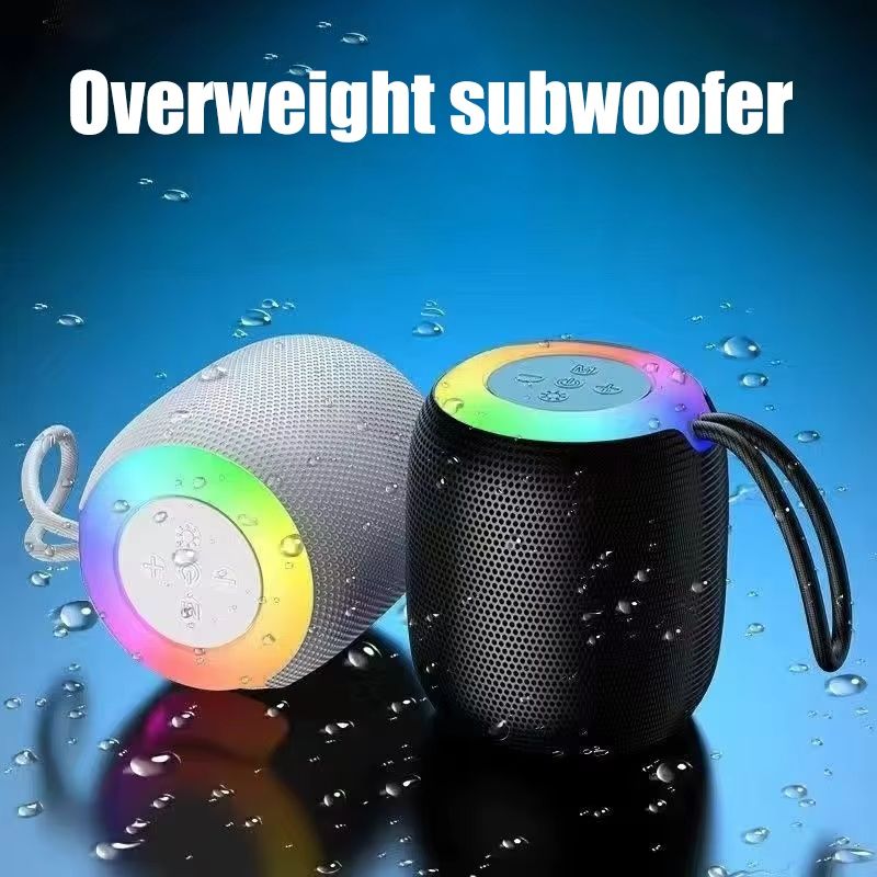 1 Pcs Portable Wireless Speaker FM Radio USB Connectivity Waterproof Design 5 LED Light Modes Replace Accessory