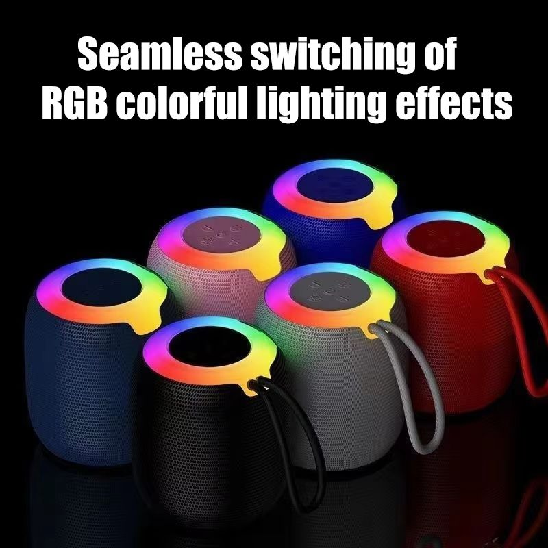 1 Pcs Portable Wireless Speaker FM Radio USB Connectivity Waterproof Design 5 LED Light Modes Replace Accessory