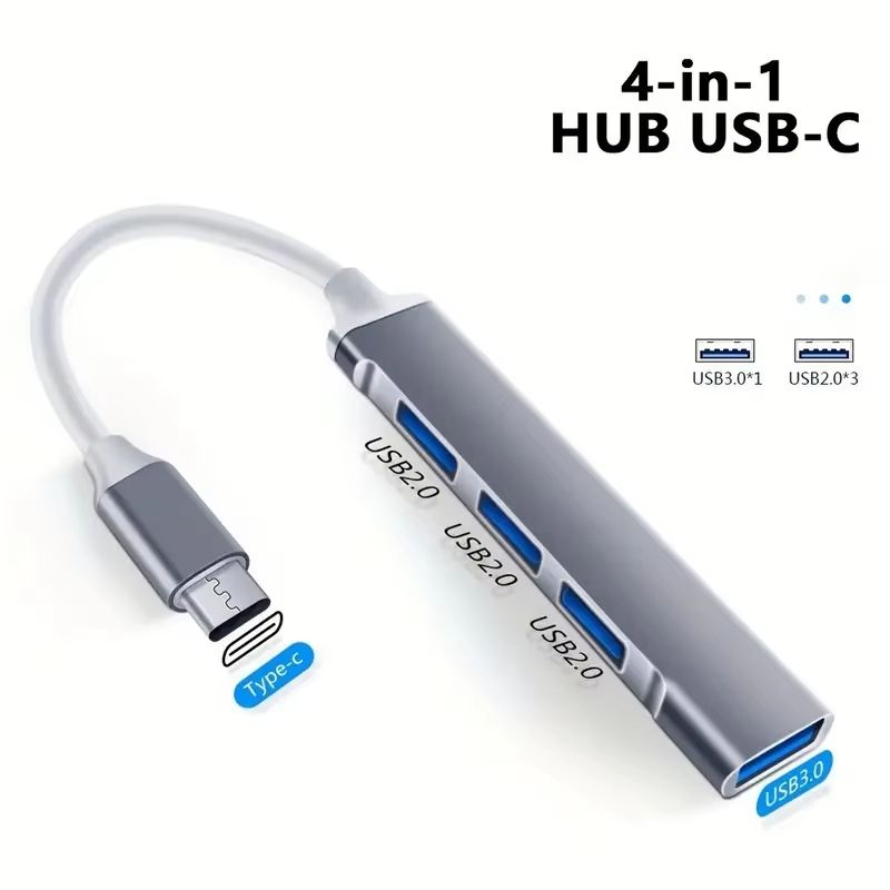 USB C HUB Type C Extender 4 Port Splitter Adapter OTG Docking Station For Phone Macbook Pro 13 15 Air PC Laptop Computer Hub