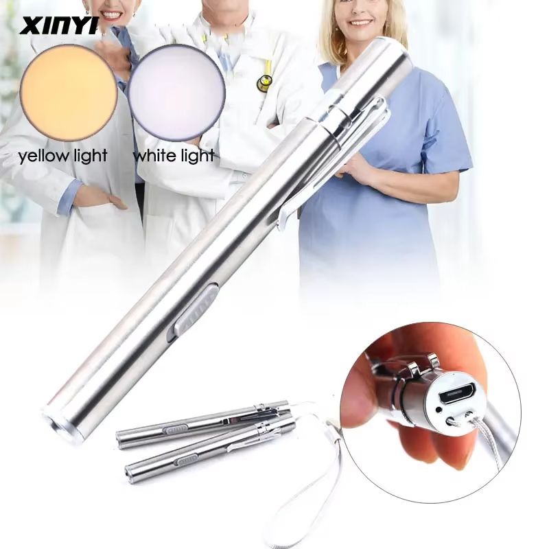 Aluminium Alloy Waterproof USB Chargeable LED Flashlight Powerful Rechargeable Torch Keychain Pen Flashlight For doctors