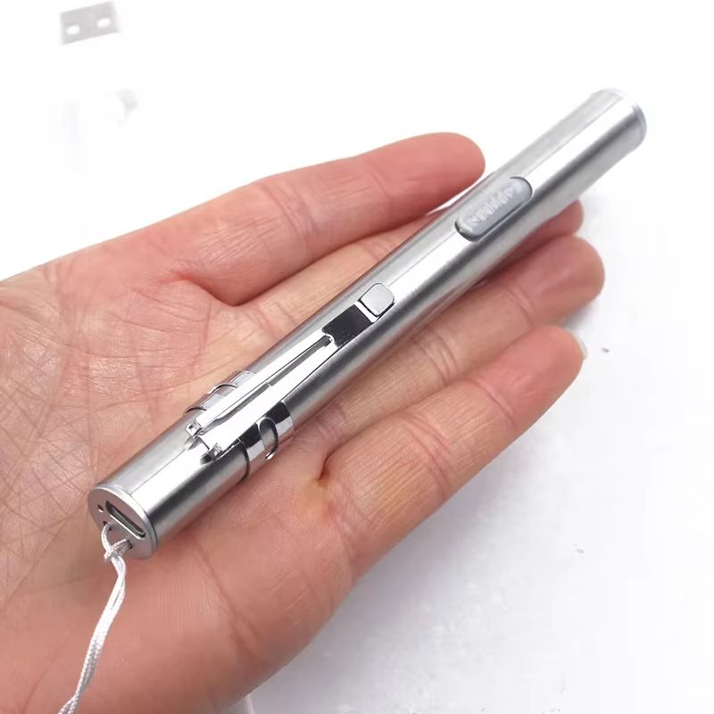 Aluminium Alloy Waterproof USB Chargeable LED Flashlight Powerful Rechargeable Torch Keychain Pen Flashlight For doctors