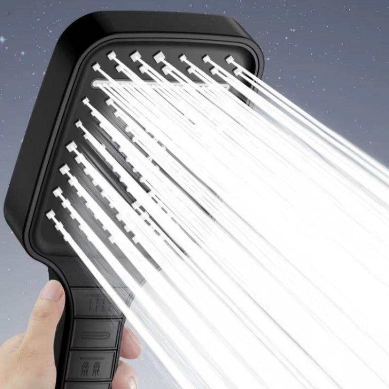 7 Modes Large Shower Head Adjustable One Key Stop Bathroom High-pressure Water-saving Shower Mixer Nozzles Bathroom Accessories