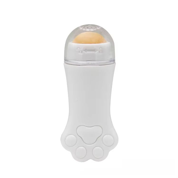 Natural Rose Quartz Face Oil Absorbing Roller Volcanic Stone Oil Absorber Washable Jade Roller Massager for Face Skin Care Tools