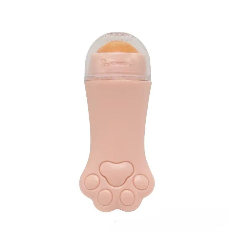 Natural Rose Quartz Face Oil Absorbing Roller Volcanic Stone Oil Absorber Washable Jade Roller Massager for Face Skin Care Tools