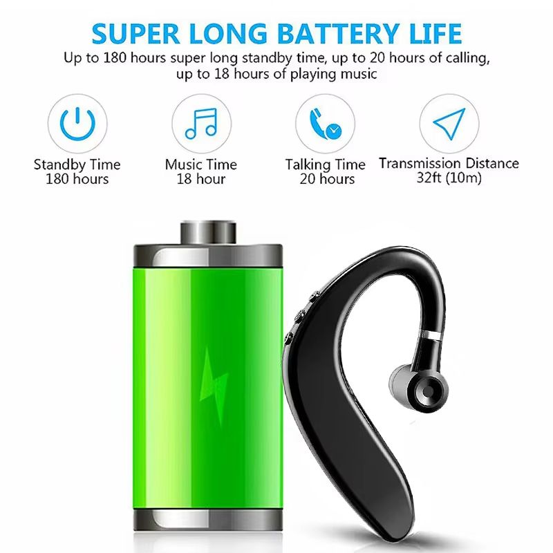 Bluetooth 5.3 Headphone TWS Wireless Ear Hook Earphone HiFi Stereo HD-Calling Noise Reduction Headset Earbud for Huawei Xiaomi