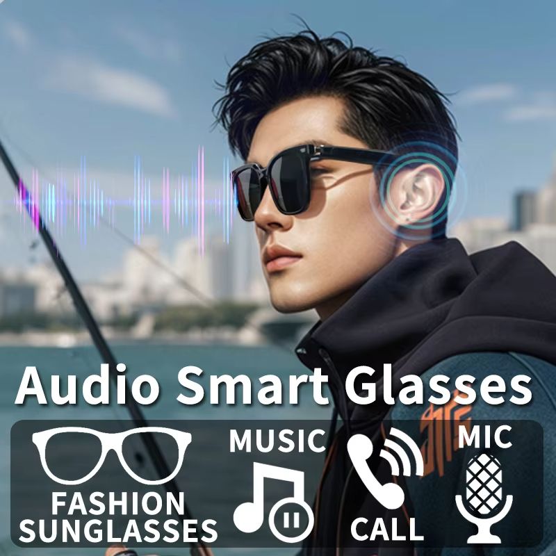 New smart bluetooth audio glasses to listen to music HD call anti-ultraviolet polarized lenses wear comfortable sunglasses