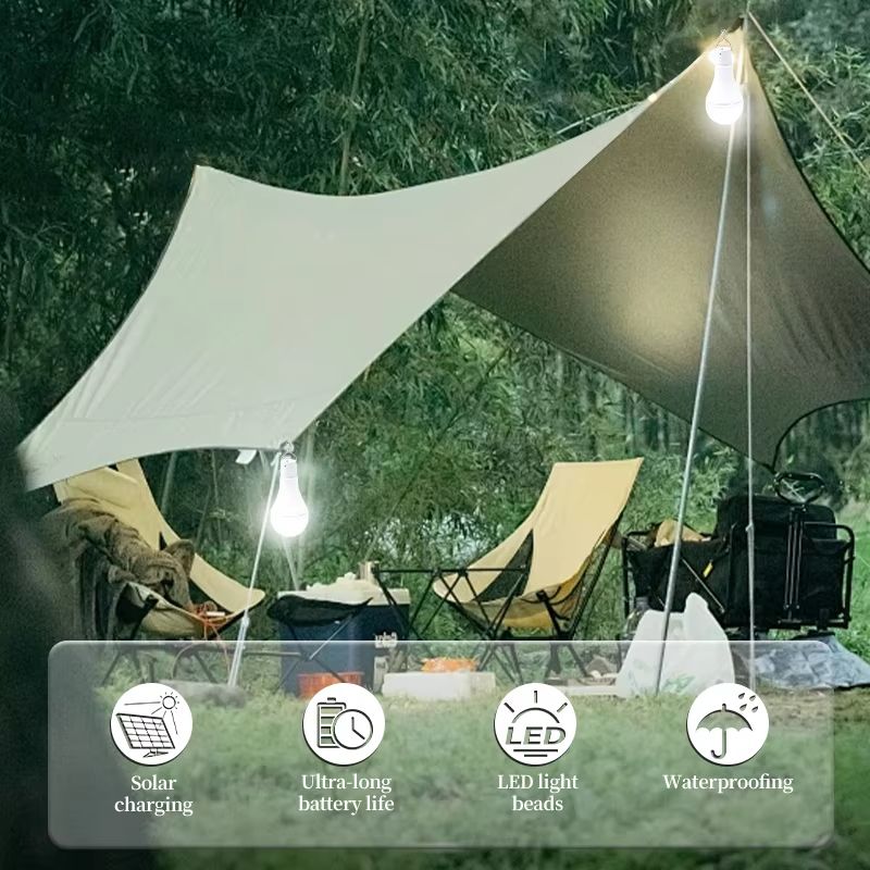 Hanging Solar Light IP68 Waterproof USB Charged Emergency Sunlight Powered Lamp Outdoor Camping Tent Lights Emergency Ligh