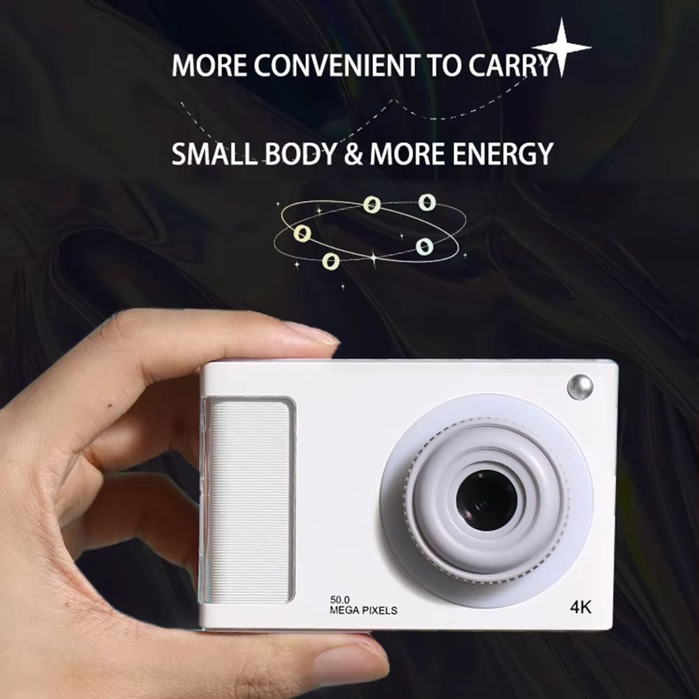 48MP HD Digital Camera 2.4in IPS Display 16X Zoom Kids Camera Anti-Shak 4K Video Camera with Fill Light for Kids Students Teens