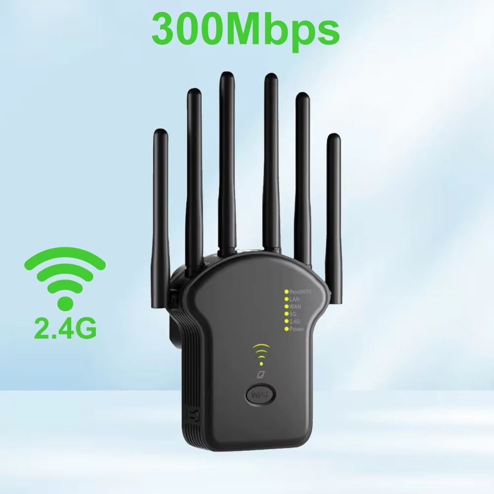 1200Mbps WiFi Repeater Wireless Router High 6 Antenna Network Amplifier Repeater Dual Band 2.4G 5G Wireless Amplifier For Home
