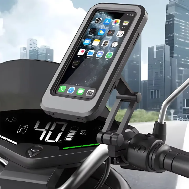 Adjustable Waterproof Bicycle Mobile Phone Holder Mount Universal Bike Motorcycle Handlebar Cell Phone Support Mount Bracket Box