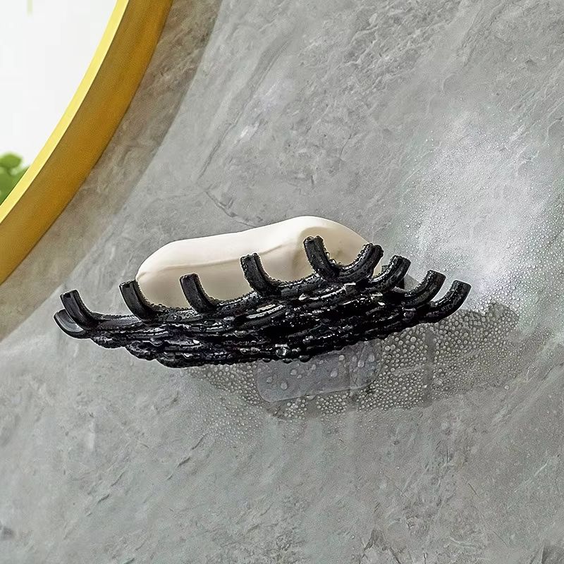Soap Box Wall Mounted Drainage Shelf For Home Use No Punching High-end Bathroom New Soap Dish Rack Hooks For High-end Bathrooms