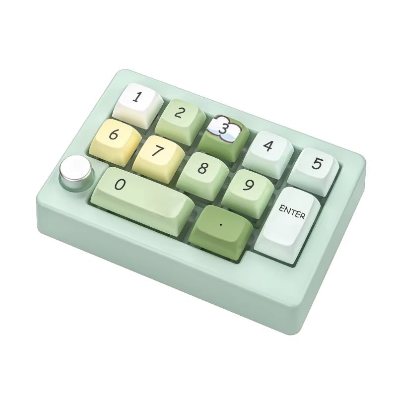 DN59 12-Key Handed Wireless Mechanical Keyboard with 12 Programmable Keys and Lights 2.4Ghz 3Modes Small Keypad