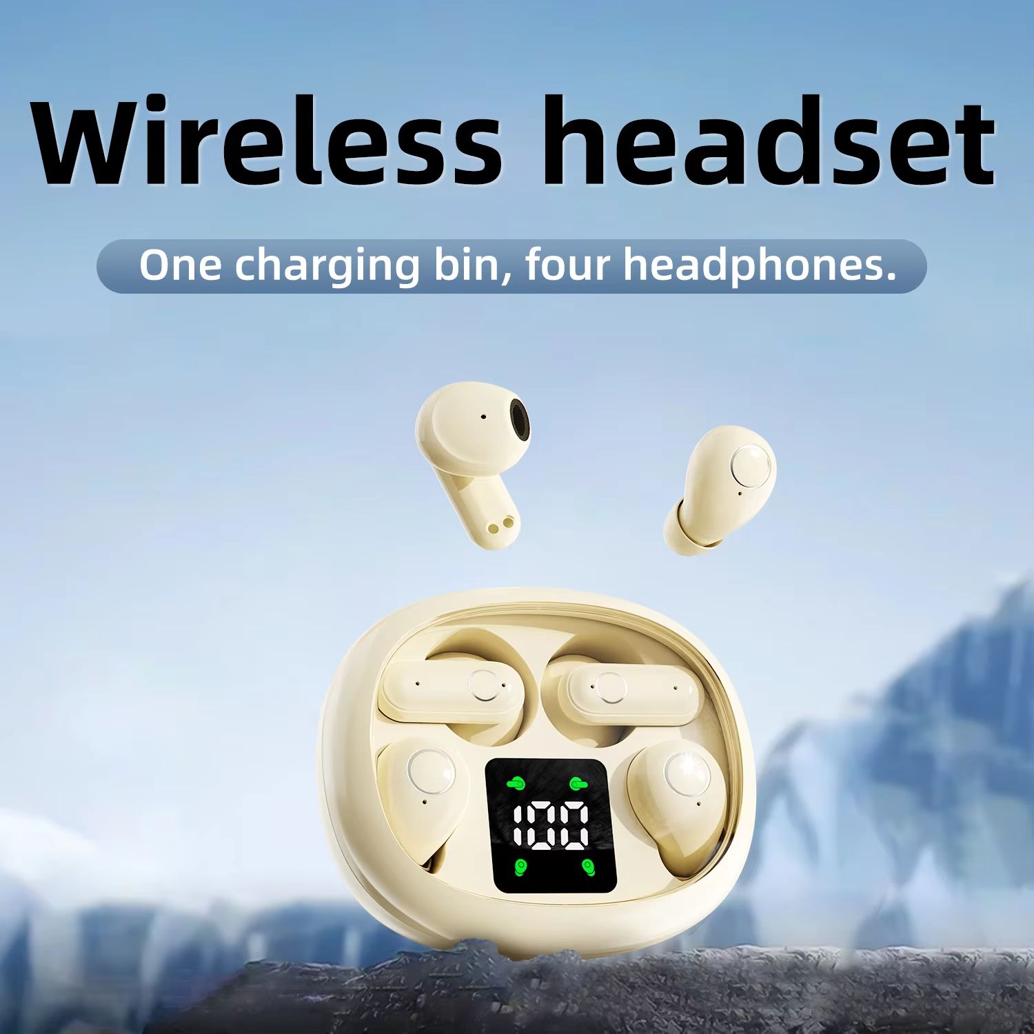 2025 New Dual wireless earphones Wireless Bluetooth Earphones Headphones HiFi Sound Low Latency Noise Reduction Earbuds for IPho