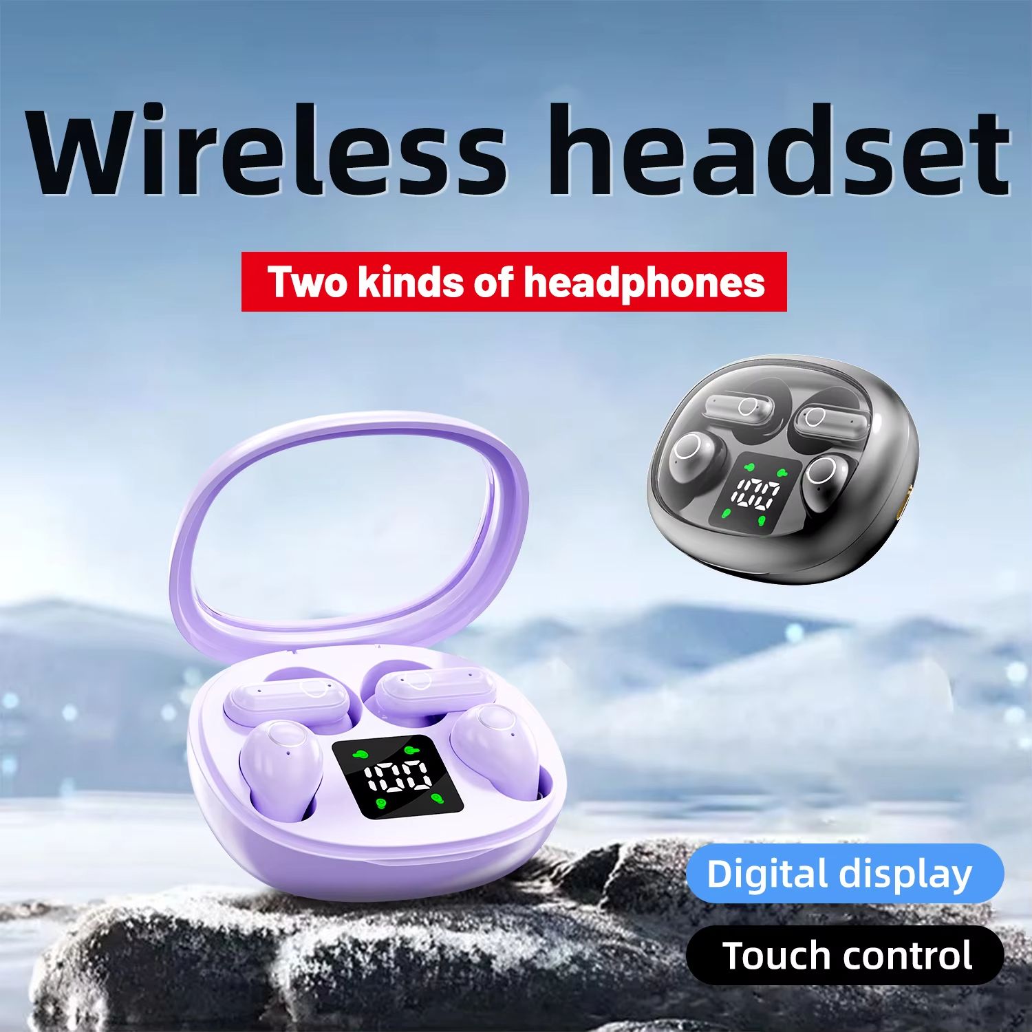 2025 New Dual wireless earphones Wireless Bluetooth Earphones Headphones HiFi Sound Low Latency Noise Reduction Earbuds for IPho