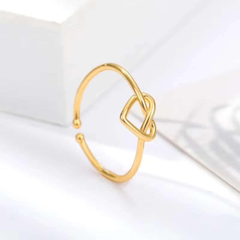 Stainless Steel Rings for Women Gold Color Couple Heart Ring 2024 Trend New Wedding Aesthetic Luxury Jewelry anillos mujer