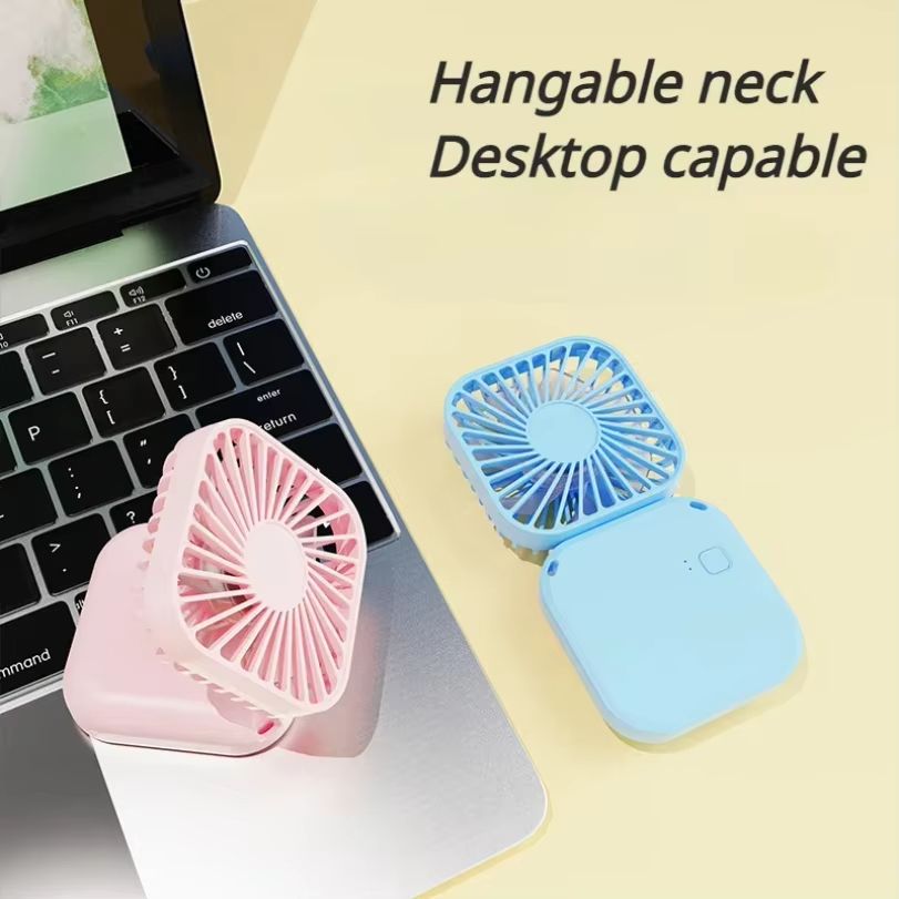 Mini Hanging Neck Fans Portable Folding USB Fans Mute Power Bank Portable Handheld Desktop Multi Function