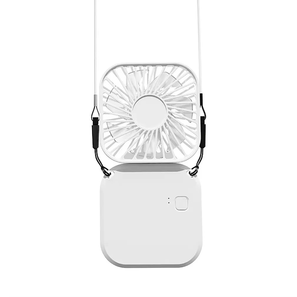 Mini Hanging Neck Fans Portable Folding USB Fans Mute Power Bank Portable Handheld Desktop Multi Function