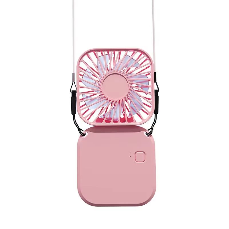 Mini Hanging Neck Fans Portable Folding USB Fans Mute Power Bank Portable Handheld Desktop Multi Function