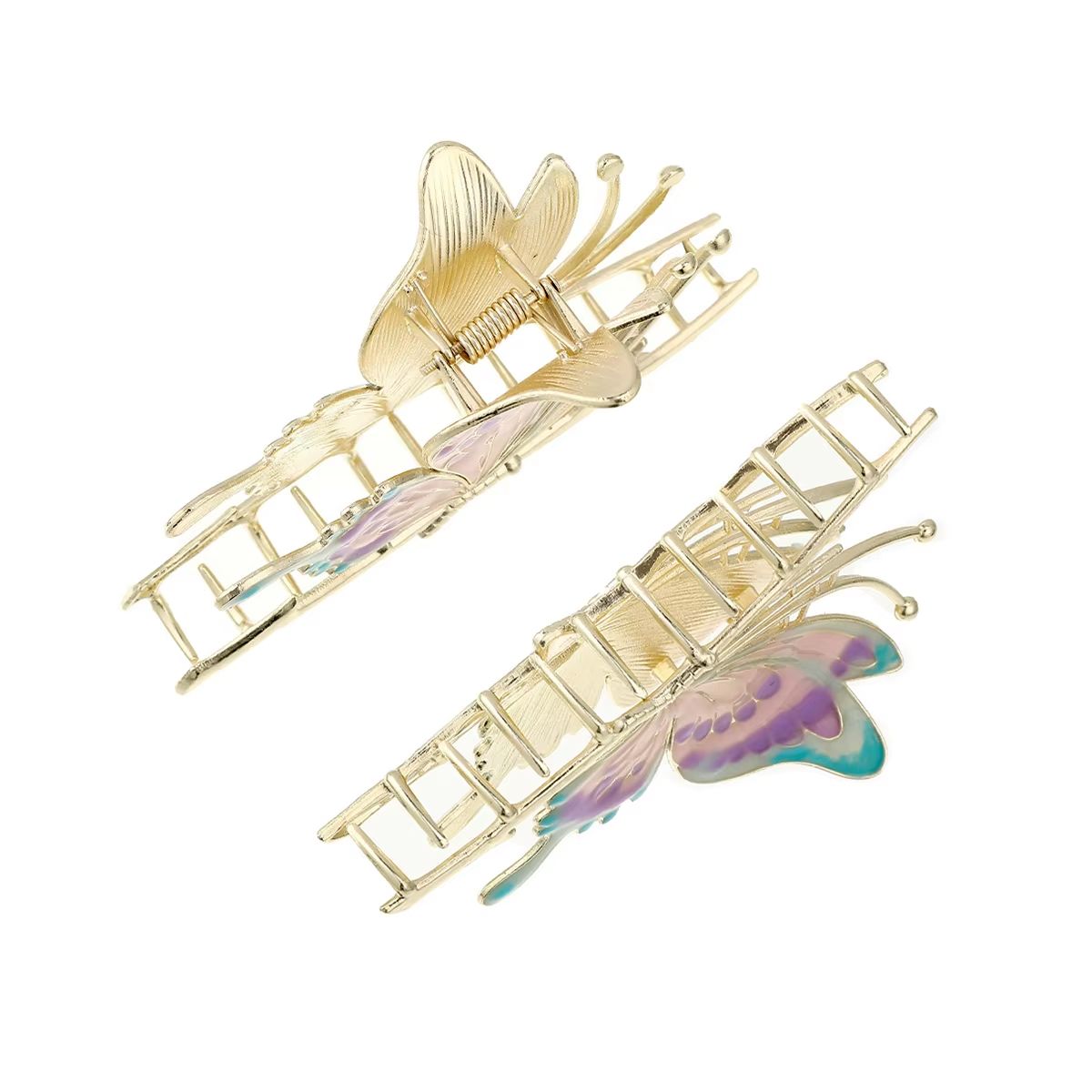 Elegant 10cm Metal Butterfly Shark Clip | Durable Hair Claw for Women Girls, Fashion Hair Accessories (Party & Daily Use)
