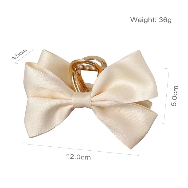 12CM Large Satin Bow Hair Claw｜Viral Hairpins for Girls (Sweet & Trendy Hair Accessories)