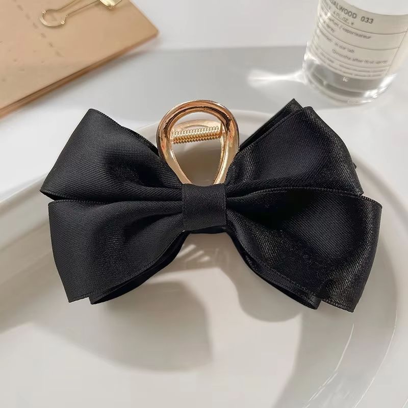 12CM Large Satin Bow Hair Claw｜Viral Hairpins for Girls (Sweet & Trendy Hair Accessories)