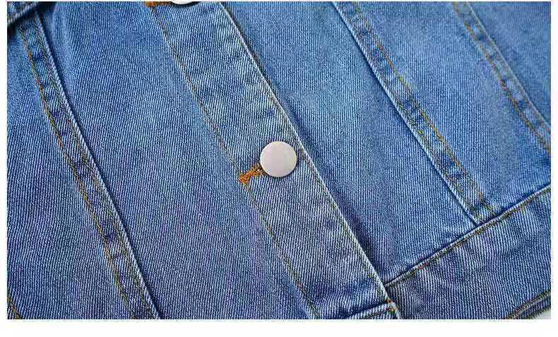 Midodo Kids Girls' Denim Coats 2025 New Children's CauseTop Student Blue Coat Butterfly Jacket Long Sleeved Girls Clothes 2-13 Years  25001