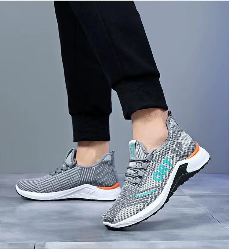 Men's sneakers mesh sports shoes casual surface shoes Boy's lace-up gym shoes students single shoes running shoes