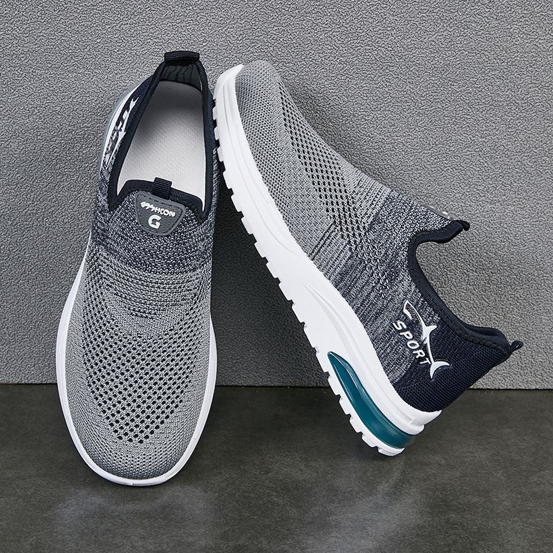 Men's shoes Boy's slip-ons sports shoes mesh sneakers casual shoes flying wove athletic shoes Daddy's driving shoes Student's running shoes