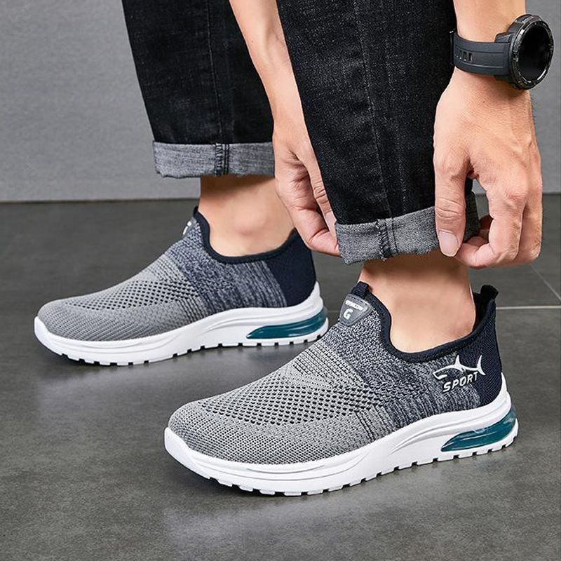Men's shoes Boy's slip-ons sports shoes mesh sneakers casual shoes flying wove athletic shoes Daddy's driving shoes Student's running shoes