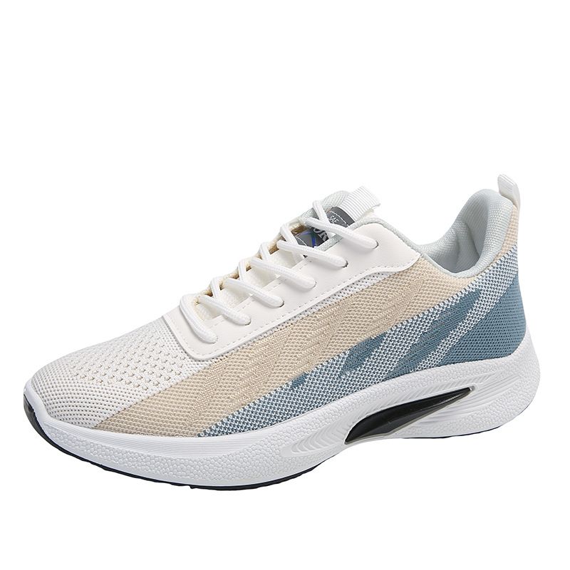 Men's casual shoes Breathable flying woven running shoes boys fashion lightweight outdoor sports casual shoes students athletic Daddy mesh sneakers