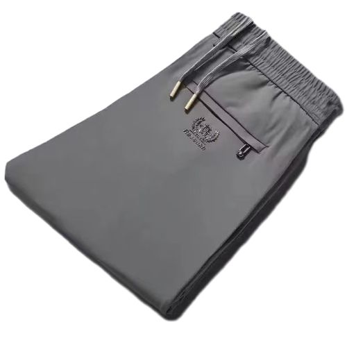 2PC black+grey Men's clothes thin ice silk clothing students pants boys loose sweatpants unisex trousers Dad long casual pants sports pants