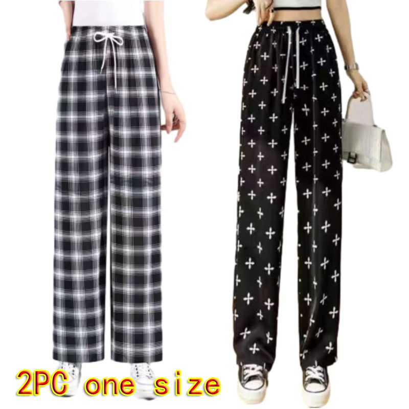 Women's summer clothes thin pants students clothing girls loose straight leg sweatpants trousers ladise long casual sports pants