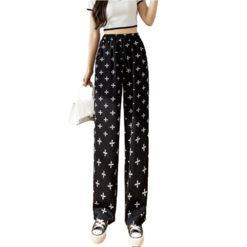 Women's summer clothes thin pants students clothing girls loose straight leg sweatpants trousers ladise long casual sports pants