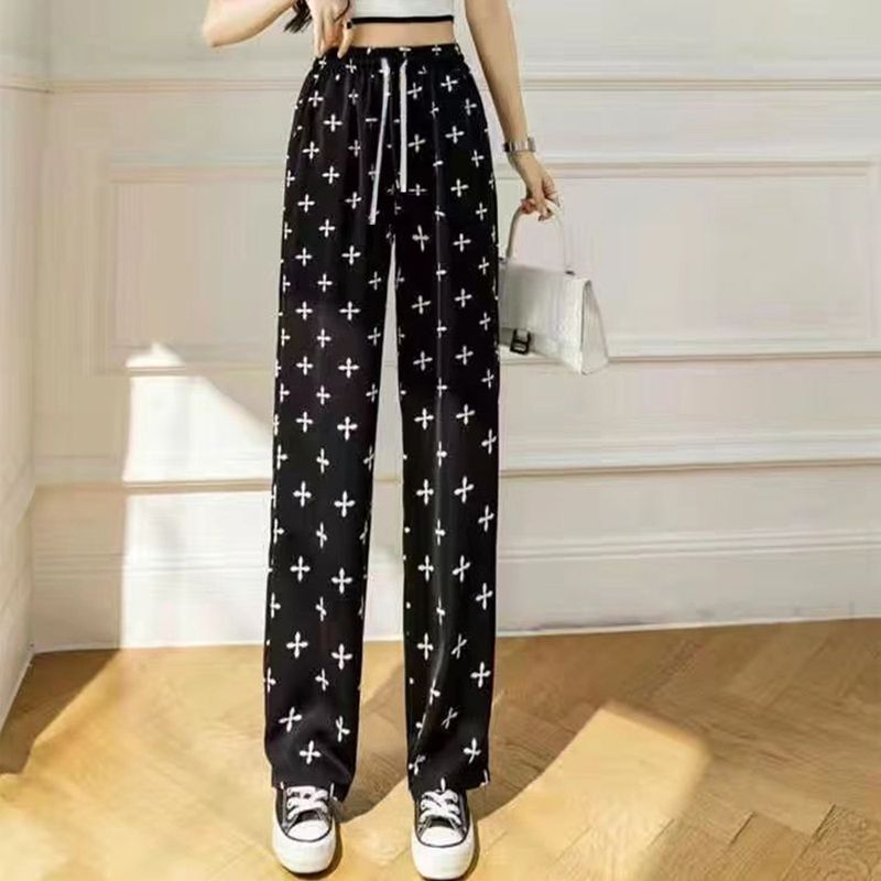 Women's summer clothes thin pants students clothing girls loose straight leg sweatpants trousers ladise long casual sports pants