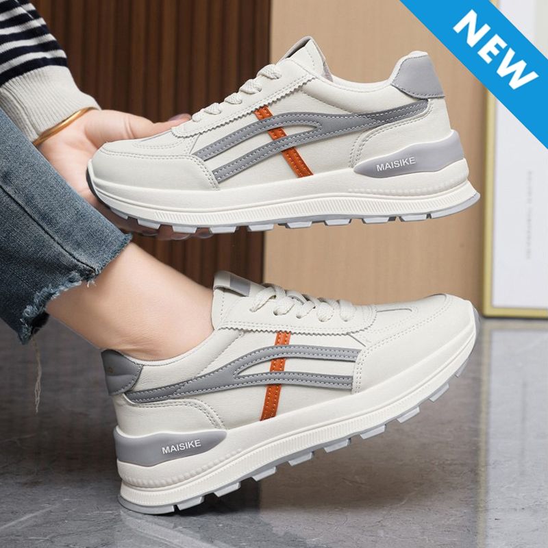 Baldur size 38-41 students white shoes women's PU artificial leather flat shoes ladies casual sports shoes running shoes girls athletic shoes