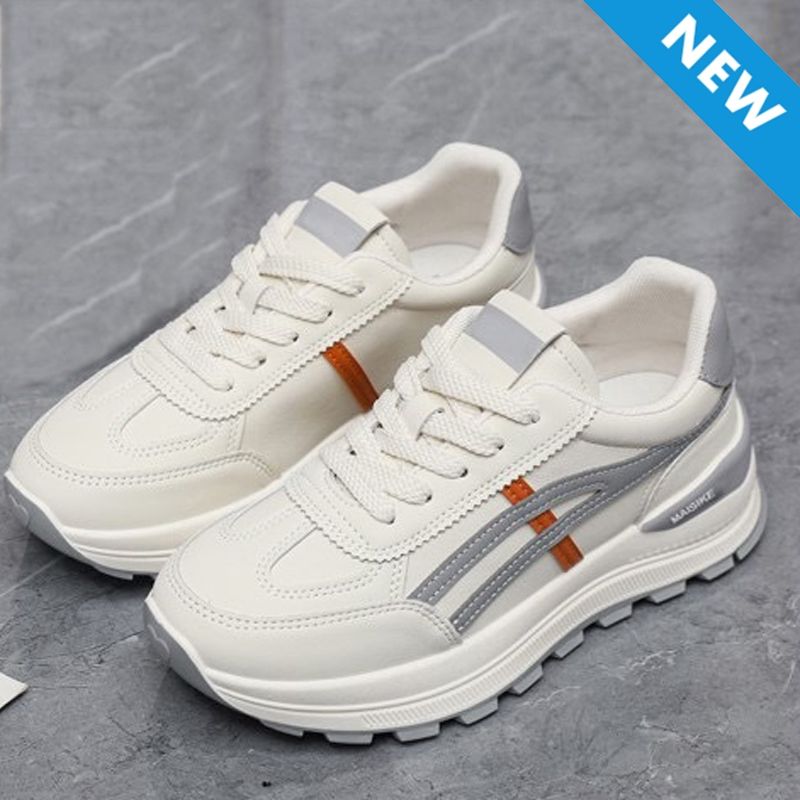 Baldur size 38-41 students white shoes women's PU artificial leather flat shoes ladies casual sports shoes running shoes girls athletic shoes