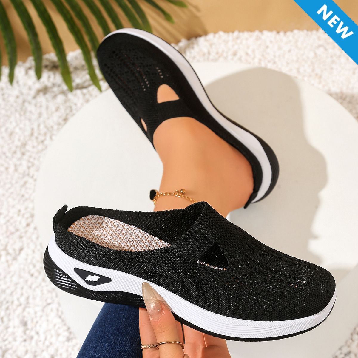 Baldur Size 38-42 Women's sandals black running shoes ladies' casual shoes girls' athletic mesh gym shoes sneaker students Yoga shoes driving slipper shoes