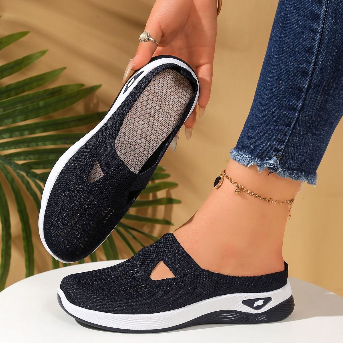 Baldur Size 38-42 Women's sandals black running shoes ladies' casual shoes girls' athletic mesh gym shoes sneaker students Yoga shoes driving slipper shoes