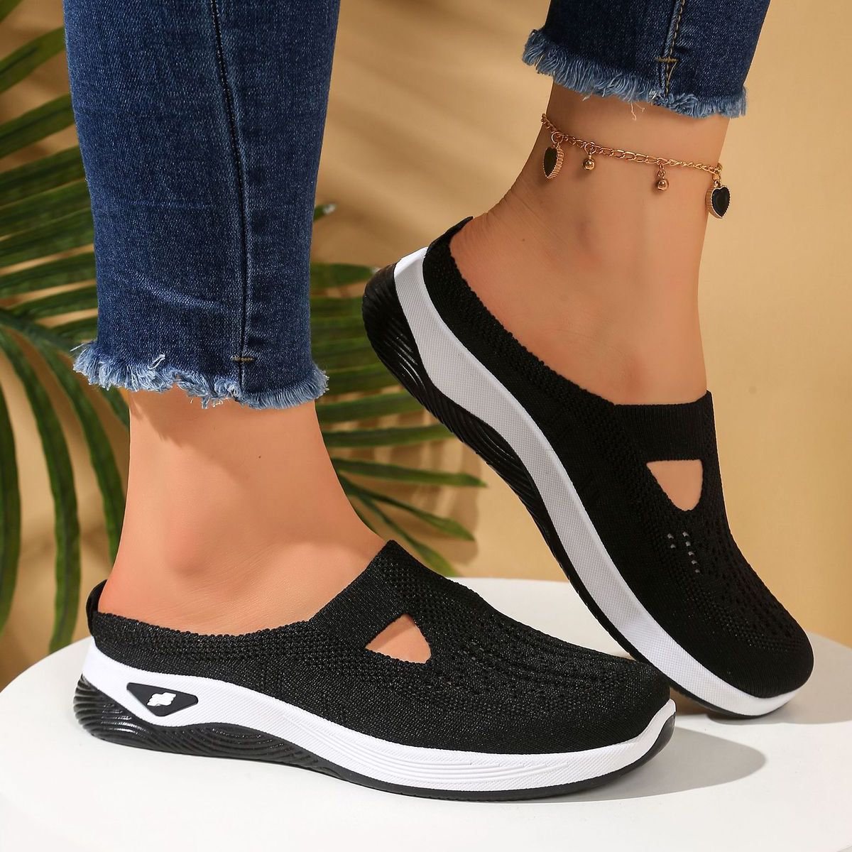 Baldur Size 38-42 Women's sandals black running shoes ladies' casual shoes girls' athletic mesh gym shoes sneaker students Yoga shoes driving slipper shoes