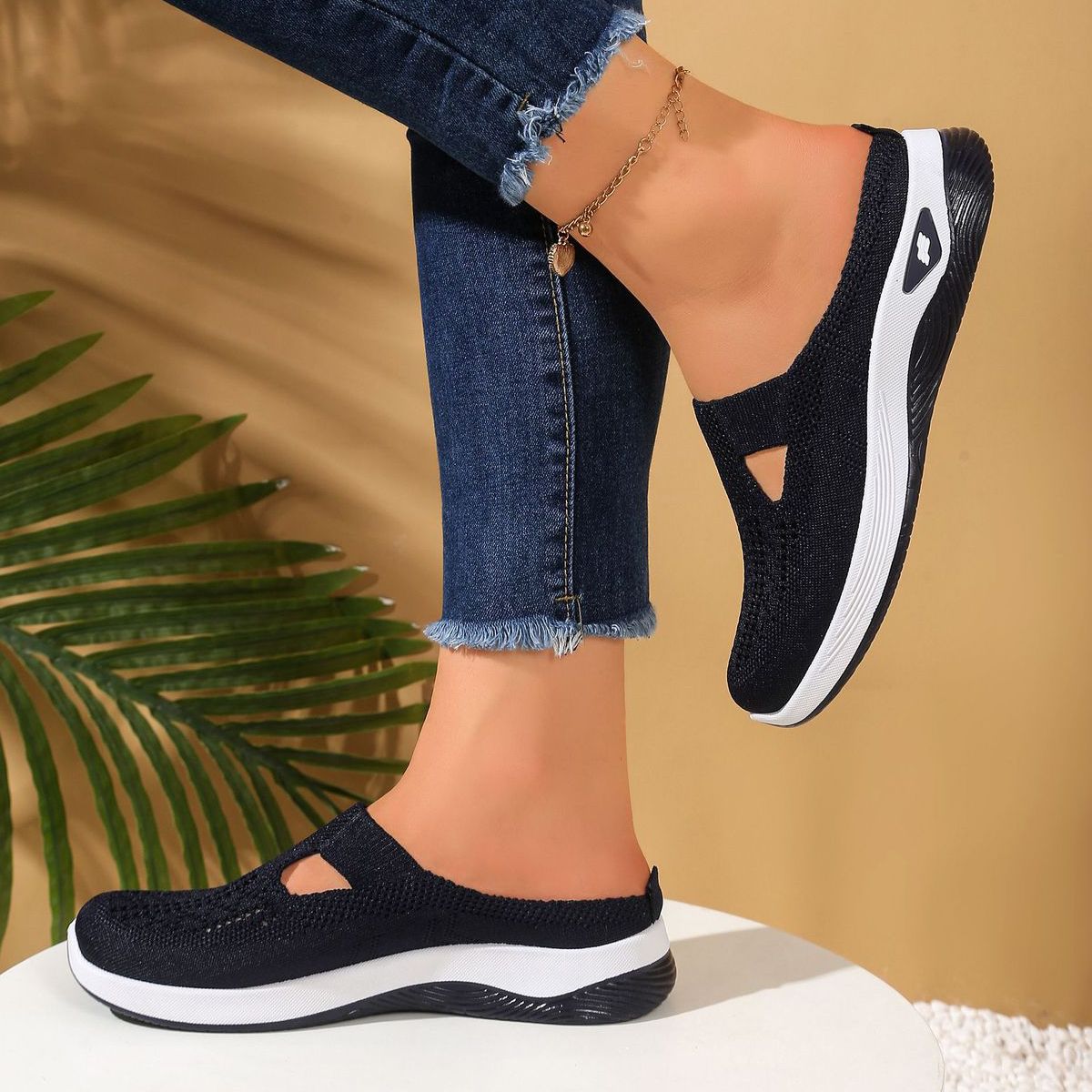 Baldur Size 38-42 Women's sandals black running shoes ladies' casual shoes girls' athletic mesh gym shoes sneaker students Yoga shoes driving slipper shoes