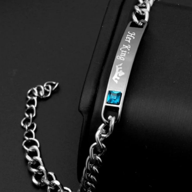 2PCs Men's Business Gentleman Steel Band Calendar Quartz Watch+Chain Bracelet Set Watch