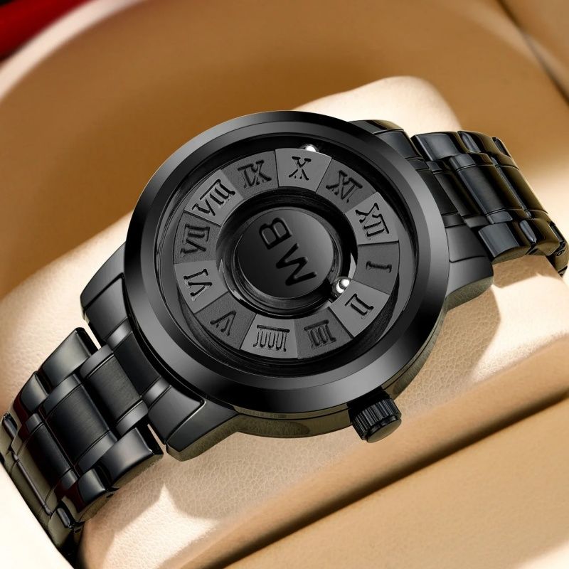 Creative Design Unique Men Wrist Watches 2025 Top Brand Luxury Stainless Steel Band Men Quartz Wristwatches