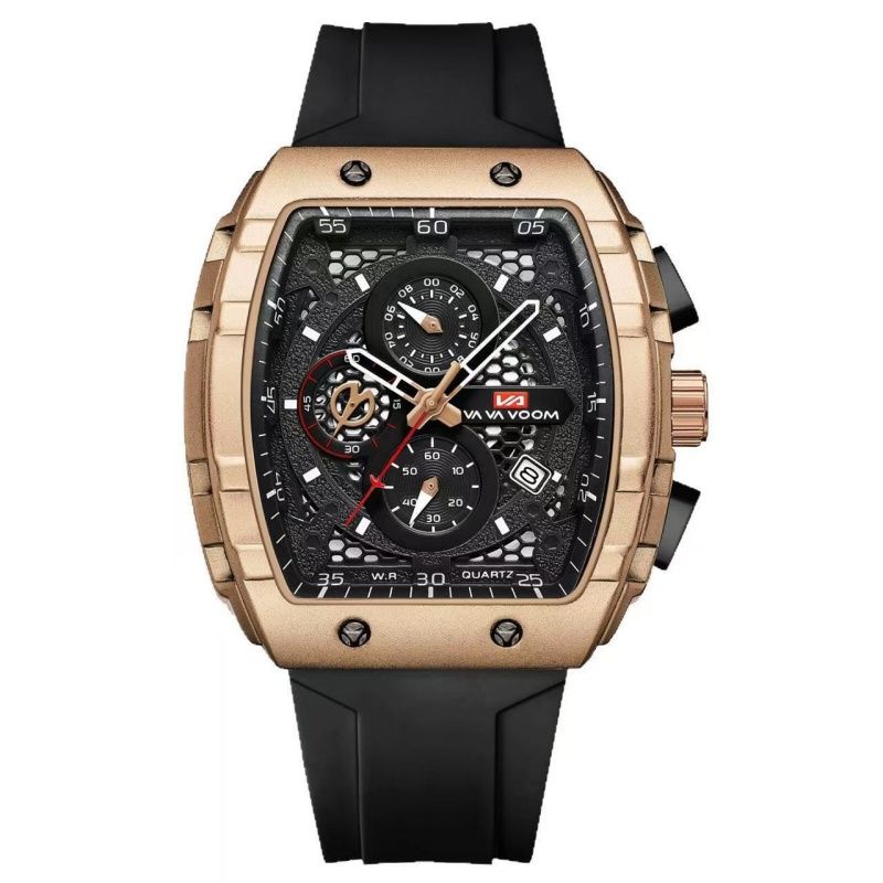 2025 New VA VA VOOM Top Brand Men Watches Luxury Square Sports Quartz Watch Waterproof Multifunctional Chronograph Watch For Men