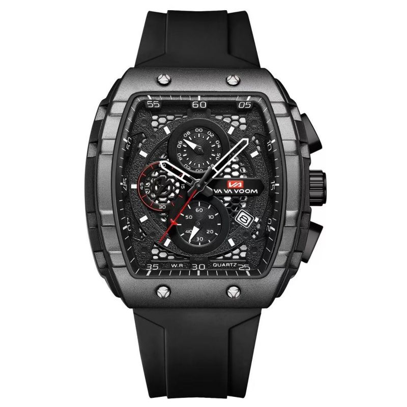 2025 New VA VA VOOM Top Brand Men Watches Luxury Square Sports Quartz Watch Waterproof Multifunctional Chronograph Watch For Men