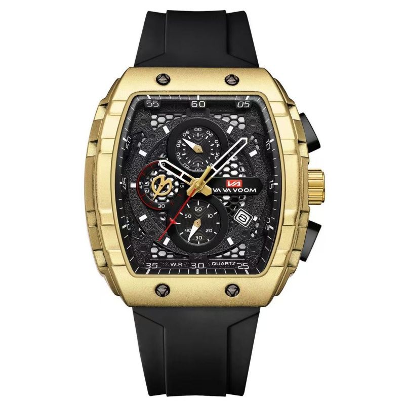 2025 New VA VA VOOM Top Brand Men Watches Luxury Square Sports Quartz Watch Waterproof Multifunctional Chronograph Watch For Men