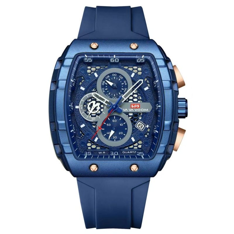 2025 New VA VA VOOM Top Brand Men Watches Luxury Square Sports Quartz Watch Waterproof Multifunctional Chronograph Watch For Men