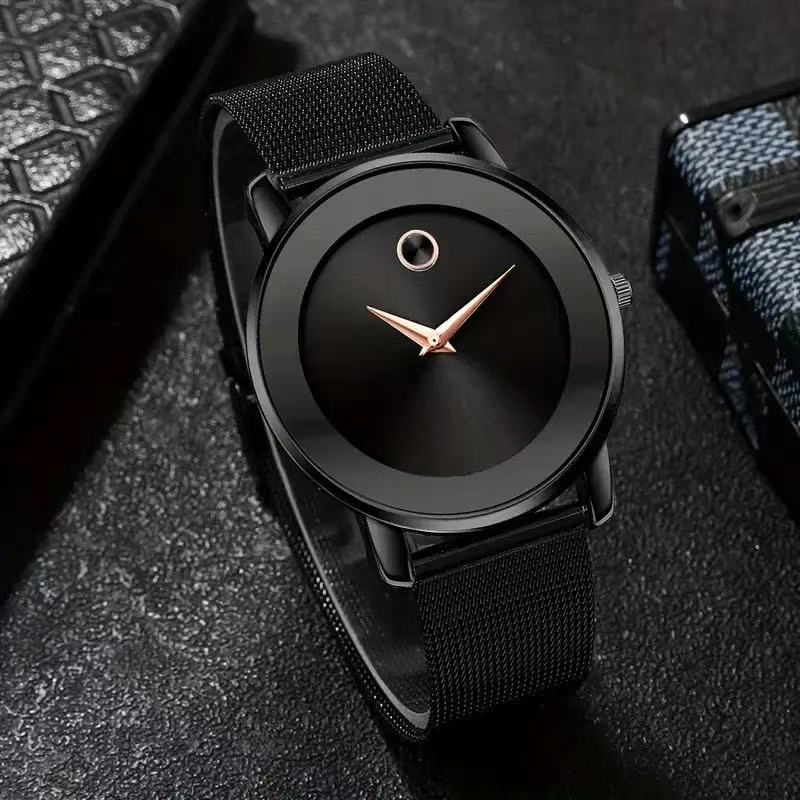 Ultra-thin Stainless Steel Mesh-band Business Men's Quartz Watch, Classic, Simple and Stylish, Made of Stainless Steel Alloy.